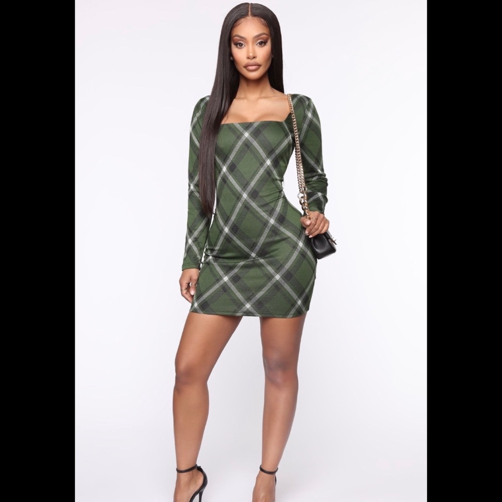 Never plaid out mini dress